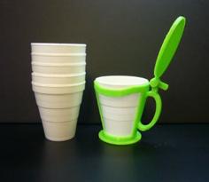 Foam Cup Holder W Lid 3D Printer Model