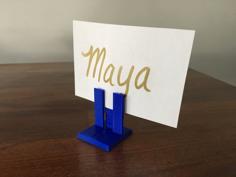 Table Top Name Holder, Price Tag Holder, Business Card Holder 3D Printer Model