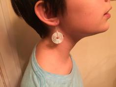 Chartres-inspired Labyrinth Earring 3D Printer Model