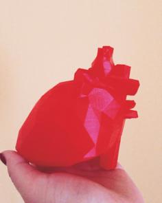 Low Poly Heart Model 3D Printer Model