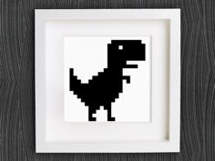 Customizable Chrome Offline T-Rex 3D Printer Model