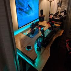 Cockpit Style PC Desk 3D Printer Model