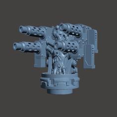 Quad Turret Gunner 3D Printer Model