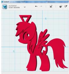 Little Pony Keychain 3D Printer Model