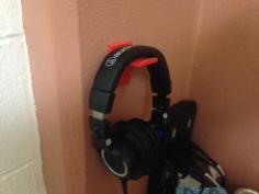 Wall Mounted Headphone Holder 3D Printer Model