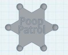 Poop Patrol Badge 3D Printer Model