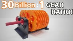 30,517,578,125:1 Gear Ratio! Making Googol:1 Reduction! 3D Printer Model