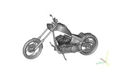 Harley Chopper Motorcycle 3D Printer Model