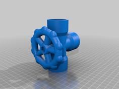 T-Junction Pipe With Valve 3D Printer Model