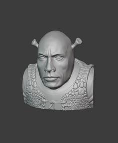 Shrock (Shrek + The Rock Mashup) 3D Printer Model