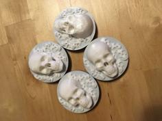 Undead (skulls) Center Cap 56mm VW 3D Printer Model