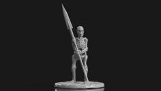 Living Bones With Long Spear 3D Printer Model