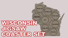 Wisconsin Coaster Set 3D Printer Model