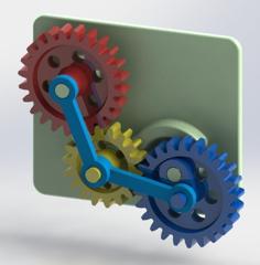 Desk Toy – Variable Speed Gears 3D Printer Model