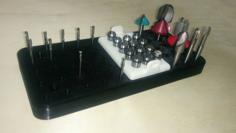 Router Bit Holder With ER11 Collet Organizer 3D Printer Model