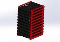 2.5″ HDD/SSD Caddy For 10 Drives 3D Printer Model