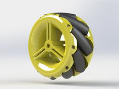 44mm Mecanum Wheel (Small, Solid And Low Cost) 3D Printer Model