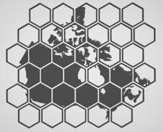 Hexagon Map Of Canada 3D Printer Model