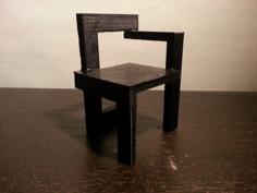 Rietveld Steltman Chair 3D Printer Model