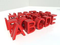 Alphabet Glass Marker 3D Printer Model