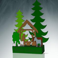 Christmas Crib – Weihnachtskrippe 4 Slots 3D Printer Model