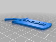 Drinking Cup Name Badge 3D Printer Model