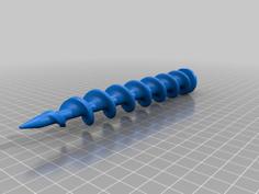 Camping Peg Anchor Sand Screw M10 Bolt 3D Printer Model