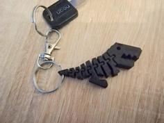 Flexi Rex Keychain (with Stronger Links) 3D Printer Model