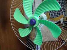 240mm In Diameter 8mm Shaft With 3mm Crosspin Fan Replacement ; 6 Bladed Fan 3D Printer Model