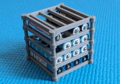 AAA Battery Modular Storage Tower Holder 3D Printer Model