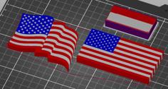 USA Flag Fridge Magnet 3D Printer Model