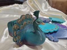 Peacock Coaster Set 3D Printer Model