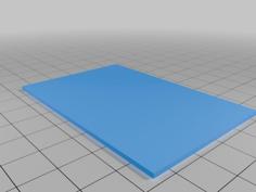 50mm X 75mm X 1.5mm Blank Board 3D Printer Model