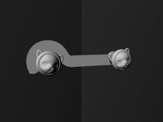 Kitten Closet Knob Latch 3D Printer Model