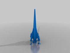 Retro Rocket Lift Off 3D Printer Model