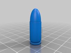 9x19mm Para Bullet 3D Printer Model