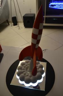 Luminous Support For Tintin Moon Rocket (by BrianS2K) 3D Printer Model