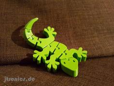 Flexi Articulated Gecko Full 3D Printer Model