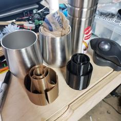 Epoxy Cup Turner Mostly Parametric Insert Holders 3D Printer Model