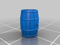 Wooden Barrel: Wine Rundlet 3D Printer Model