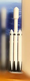 SpaceX Falcon Heavy Rocket, 1/200 Scale 3D Printer Model