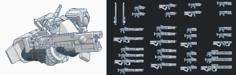 Gue’Ron’Vesa Weapon’s Megapack 3D Printer Model