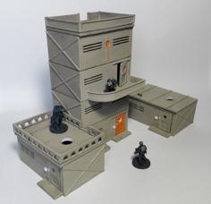 Modular Sci-Fi Colony Building (for 15mm) 3D Printer Model