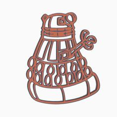 Dr. Who Dalek 2D Wall Art 3D Printer Model