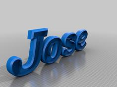 Letters Name Jose 3D Printer Model