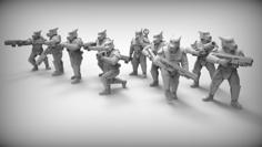 GUARD DOGS X10 28mm (RESIN) 3D Printer Model