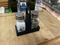 Salt And Pepper Caddy For 41.5 Mm Square Shakers 3D Printer Model