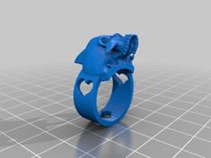 Jojo’s Bizarre Adventure, Yoshikage Kira’s Killer Queen Skull Ring 3D Printer Model