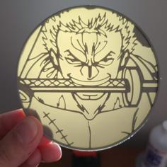 Translucent One Piece Roronoa Zoro Coaster 3D Printer Model