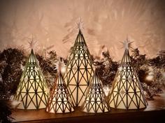 Geometric Christmas Trees 3D Printer Model